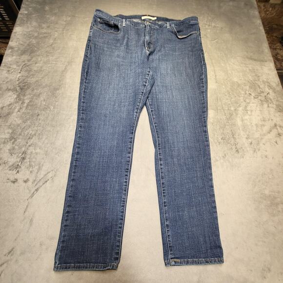 Levis Jeans Womens 20W Blue 311 Shaping Skinny Stretch Denim Plus High Rise - Picture 1 of 11
